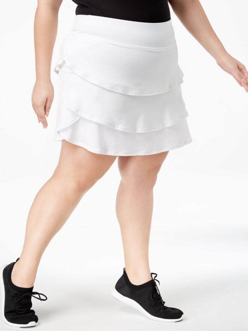 Ideology Womens Activewear Plus Size Ruffled Skort